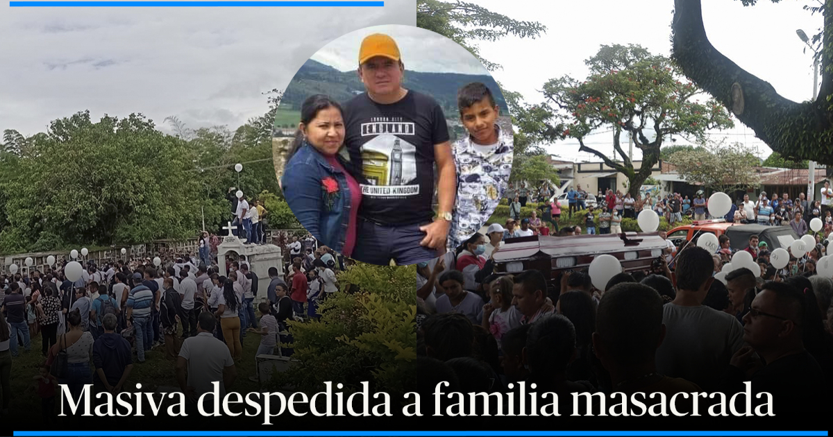 Así despidieron a la familia que fue masacrada en el Tolima todo el